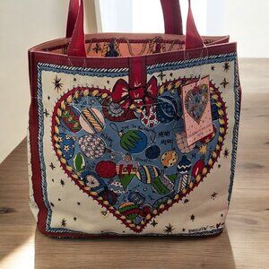 Brighton Celebrate Holiday Tote‎  Heart & Love Christmas Tote NWT